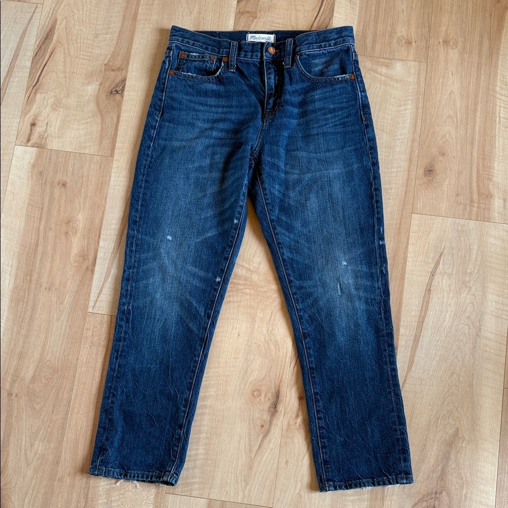 Madewell Straight Leg Crop Jean, Size 26